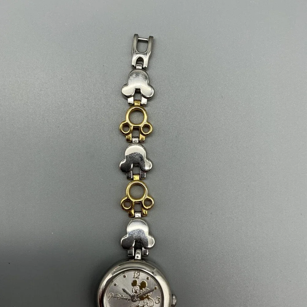 Disney SII Womens Watch 22mm Mickey Mouse Dial Two Tone New Battery 6.75